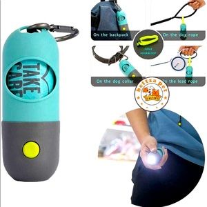 Pet Dog Poop LED Waste Bags Dispenser Flashlight